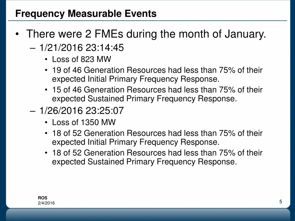 frequency measurable events