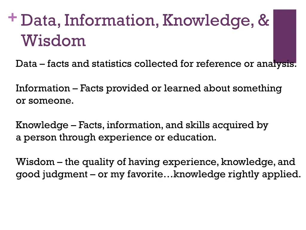 data information knowledge wisdom