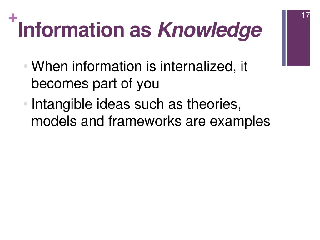 information as knowledge