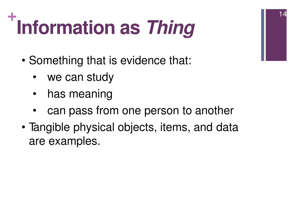 information as thing