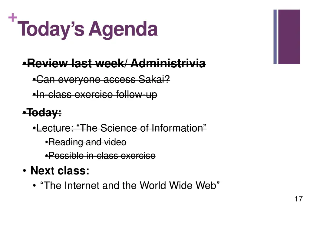 today sagenda 1