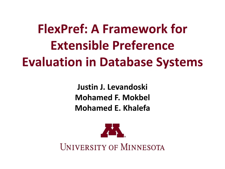 flexpref a framework for extensible preference