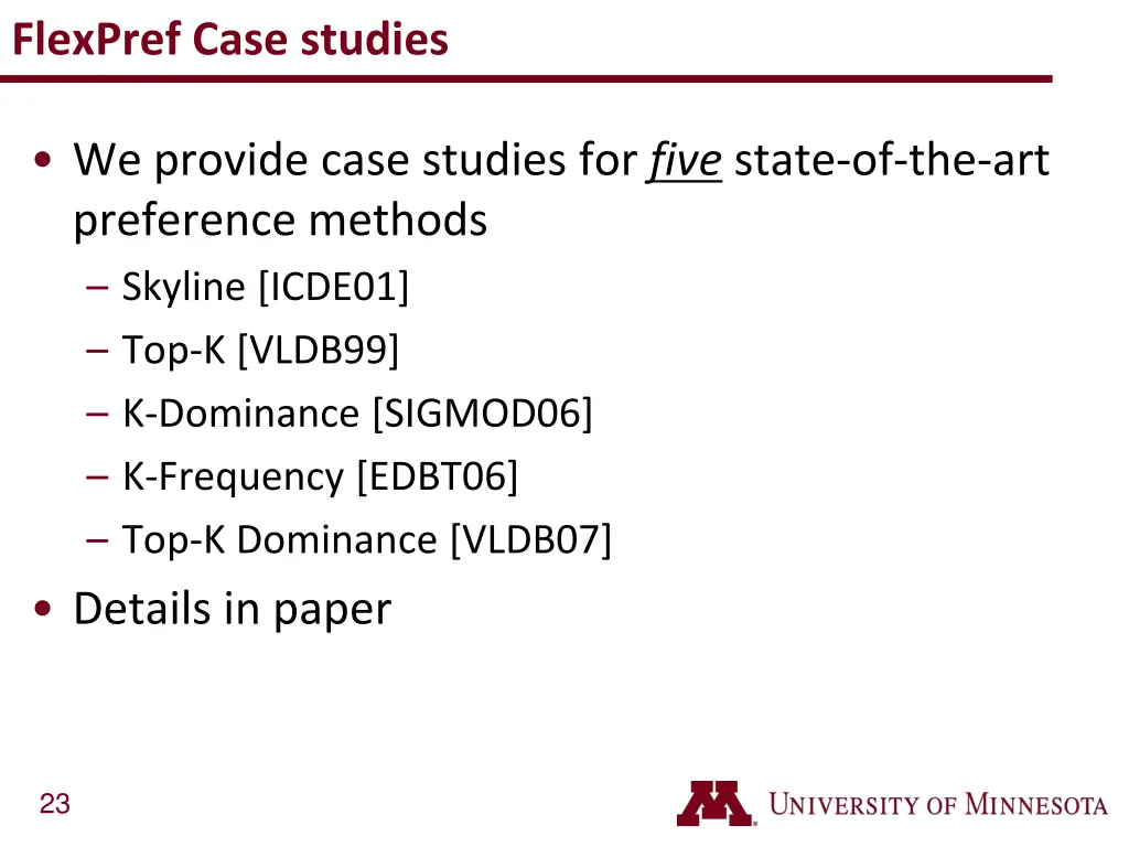 flexpref case studies