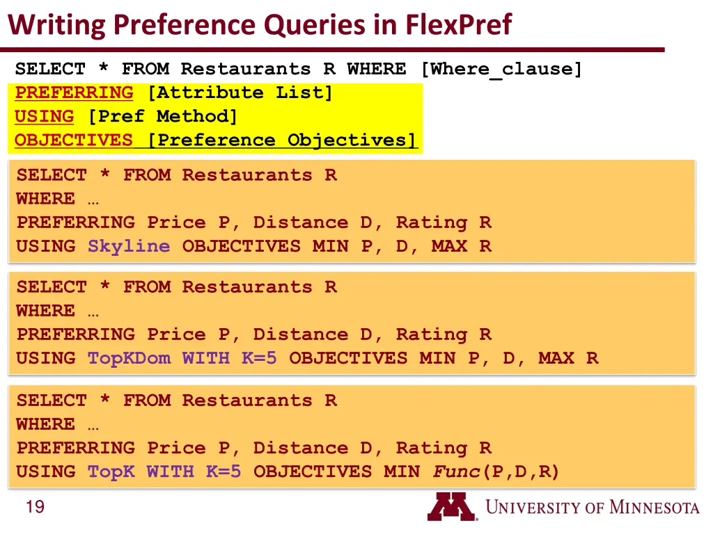 writing preference queries in flexpref