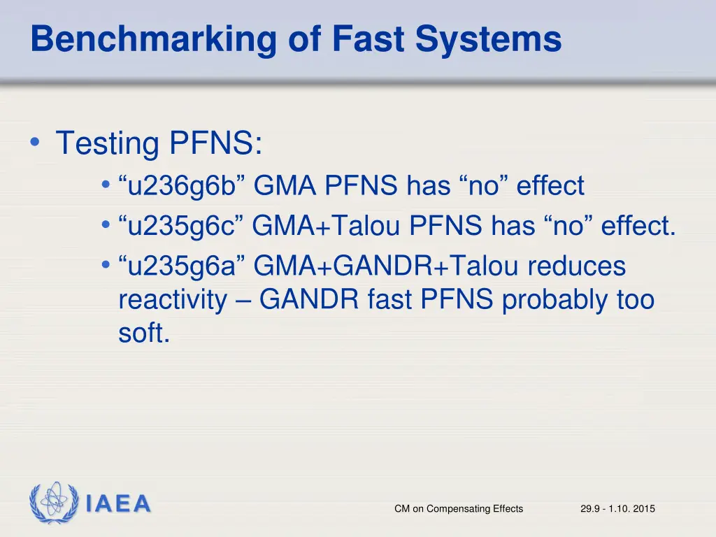 benchmarking of fast systems 1