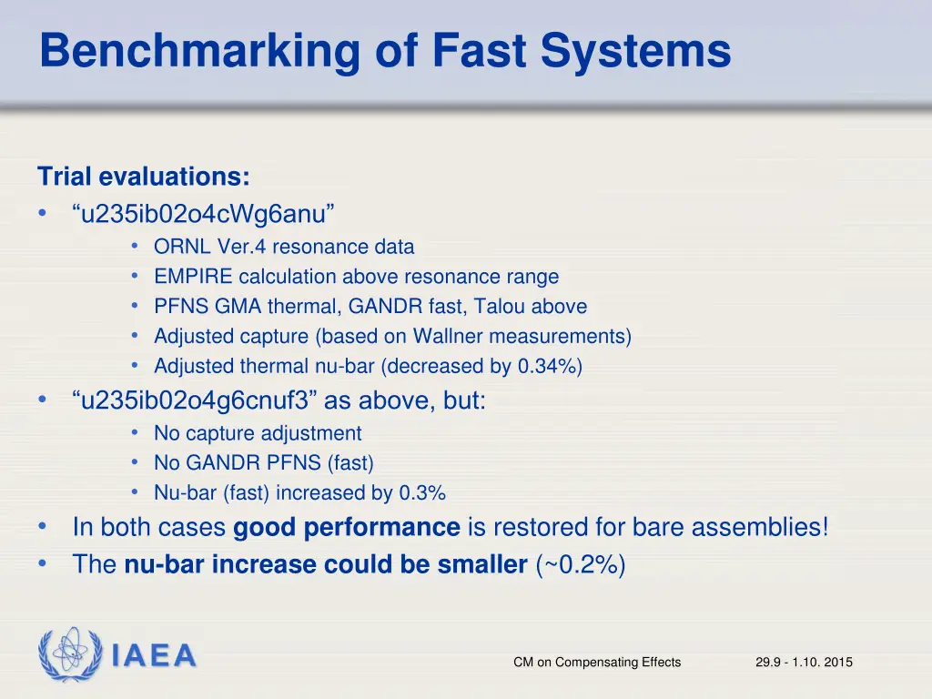 benchmarking of fast systems 2