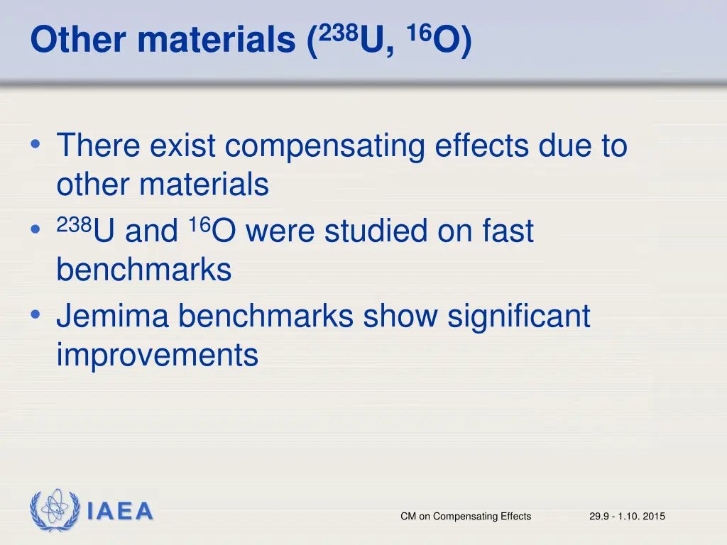 other materials 238 u 16 o