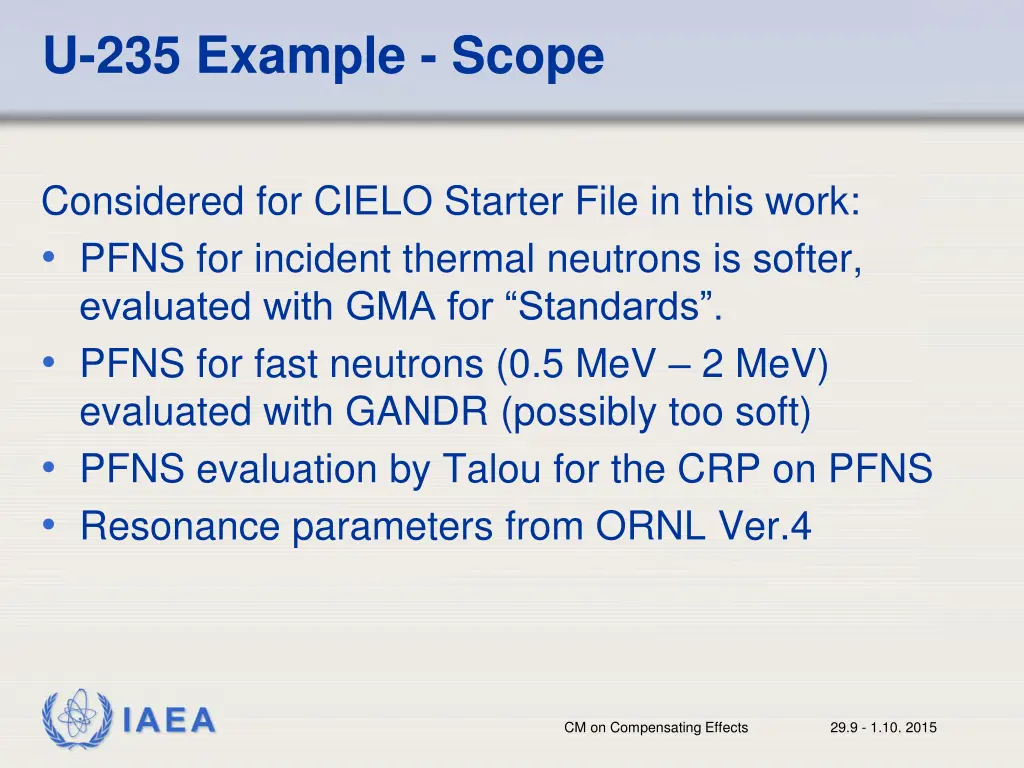 u 235 example scope