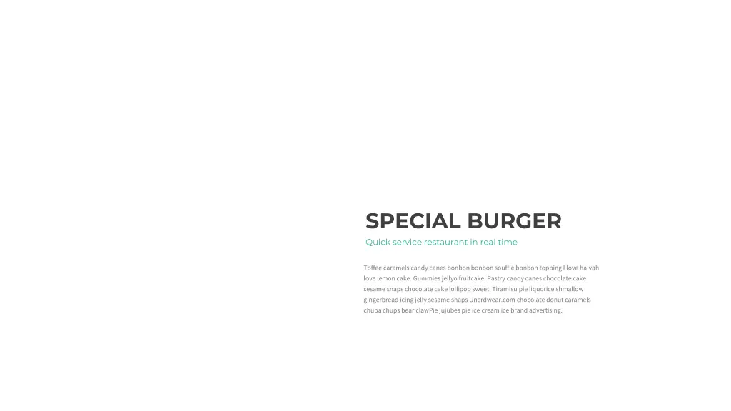special burger quick service restaurant in real