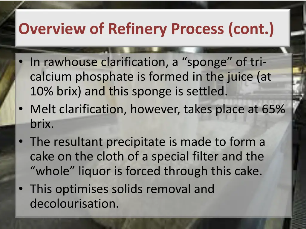 overview of refinery process cont 1