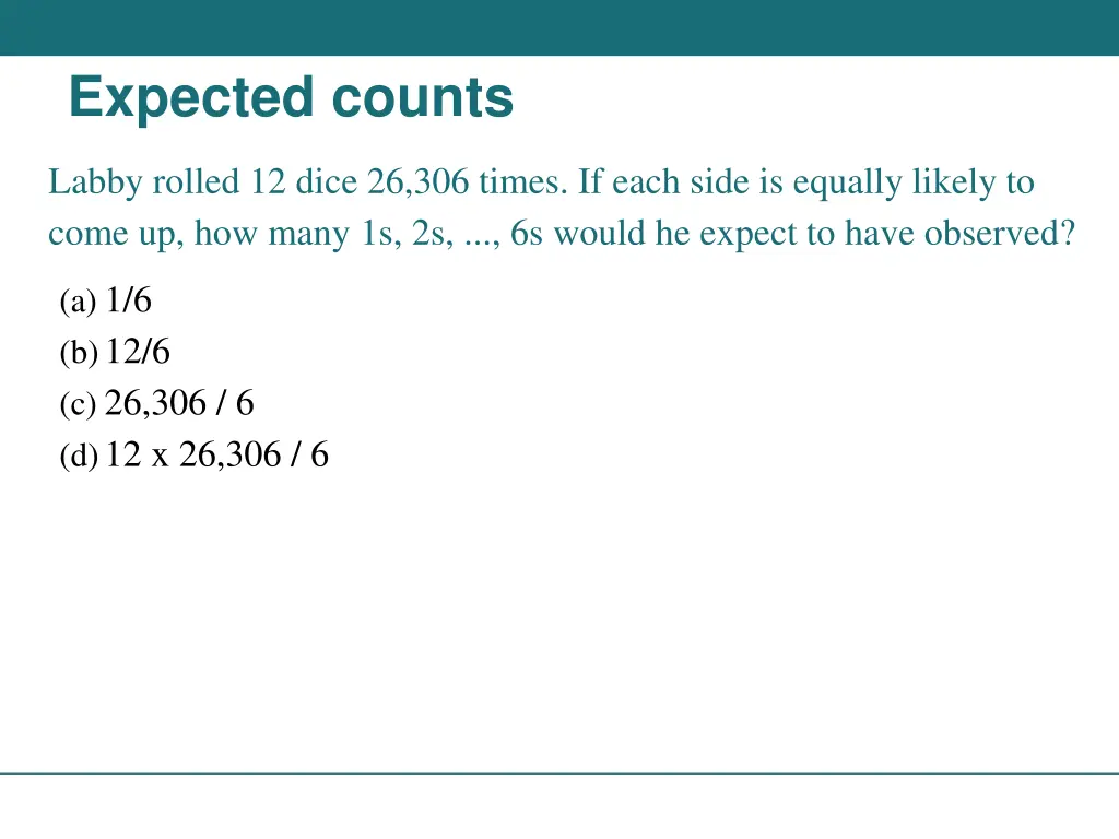 expected counts
