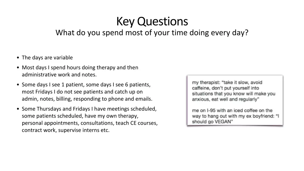 key questions