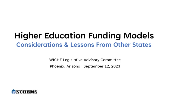 higher education funding models considerations