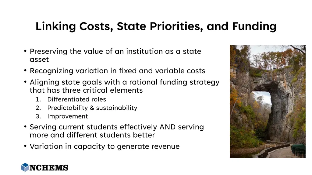 linking costs state priorities and funding