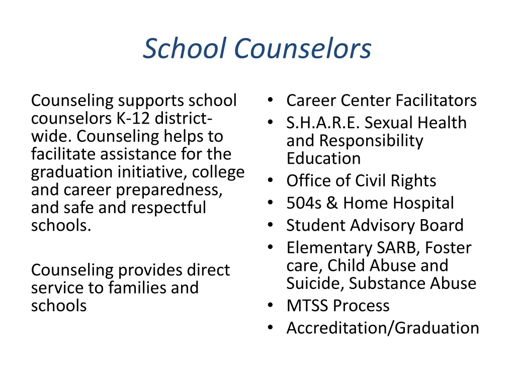 school counselors 1