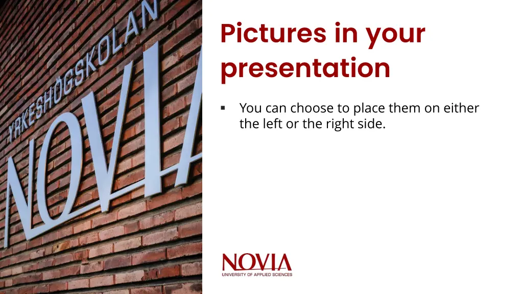 pictures in your presentation