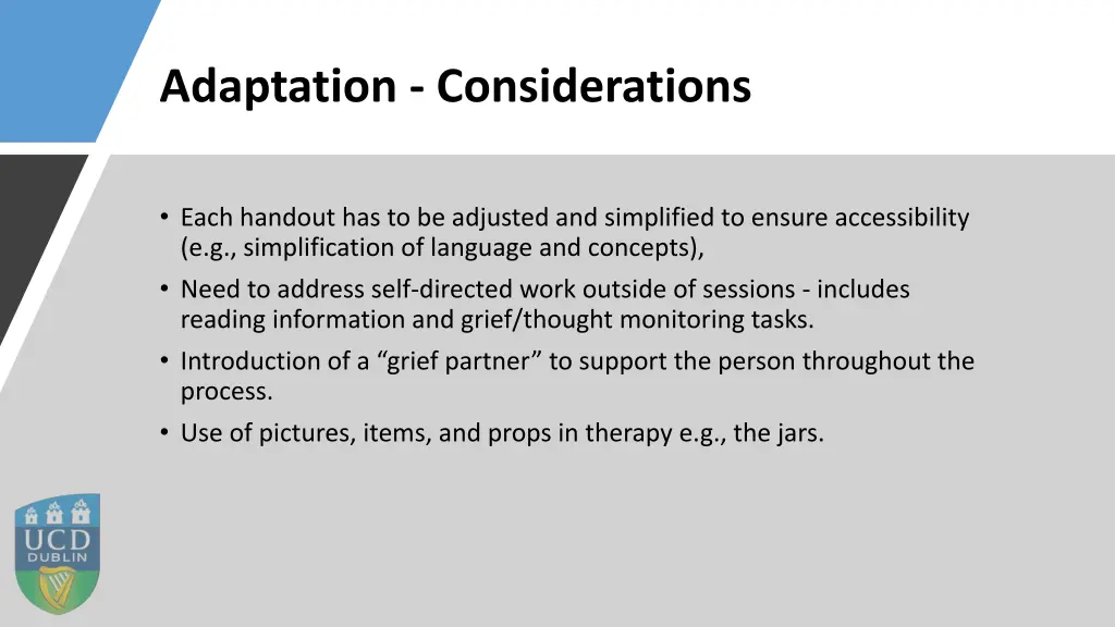 adaptation considerations 1