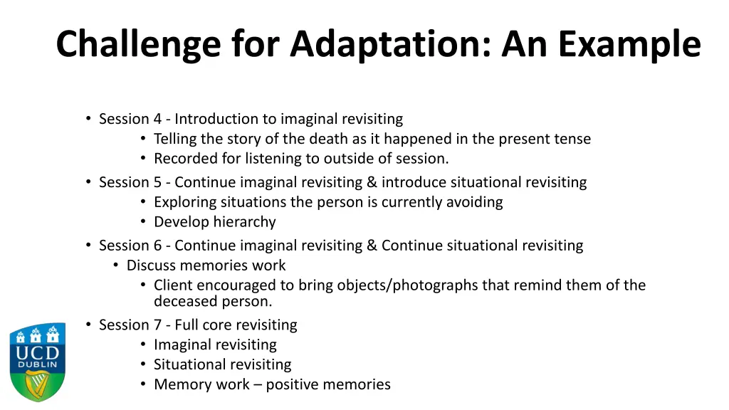 challenge for adaptation an example