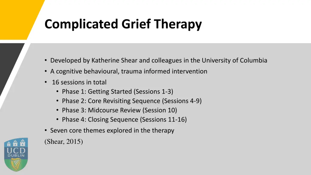 complicated grief therapy