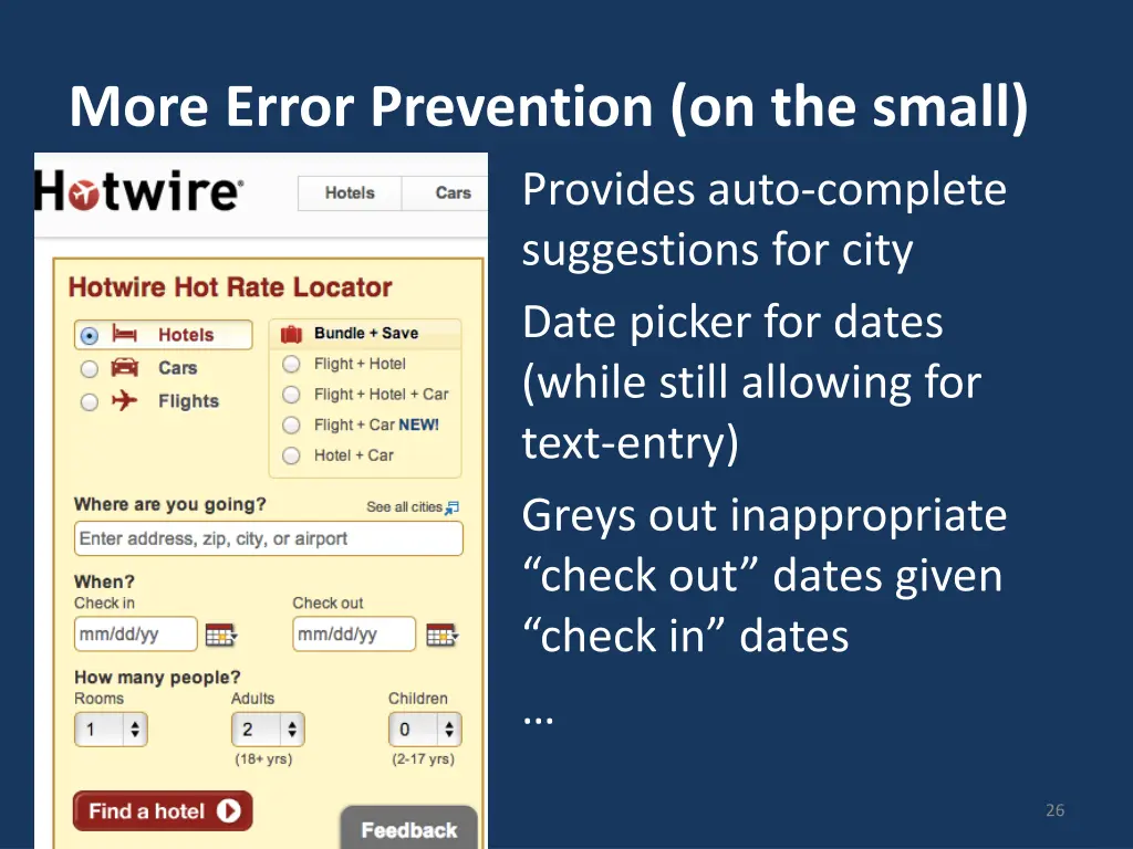 more error prevention on the small provides auto