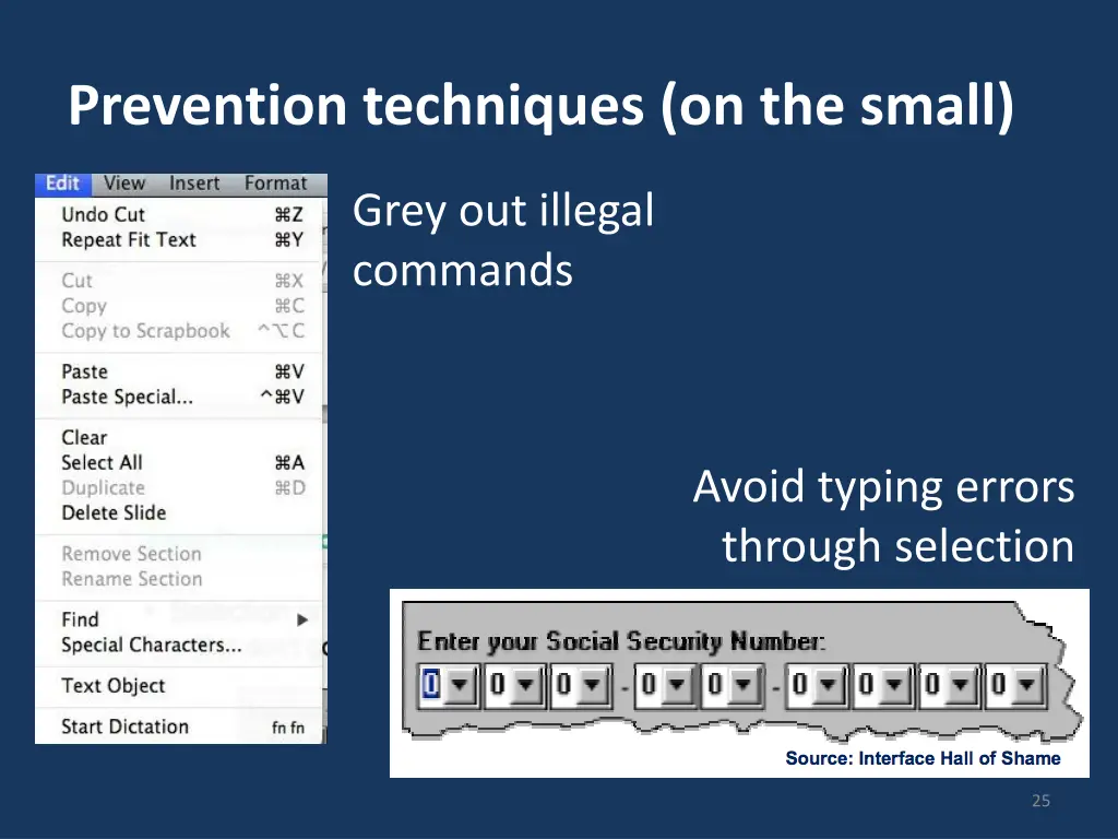 prevention techniques on the small