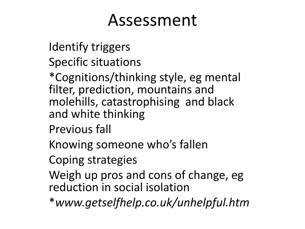 assessment