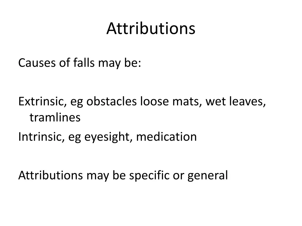 attributions