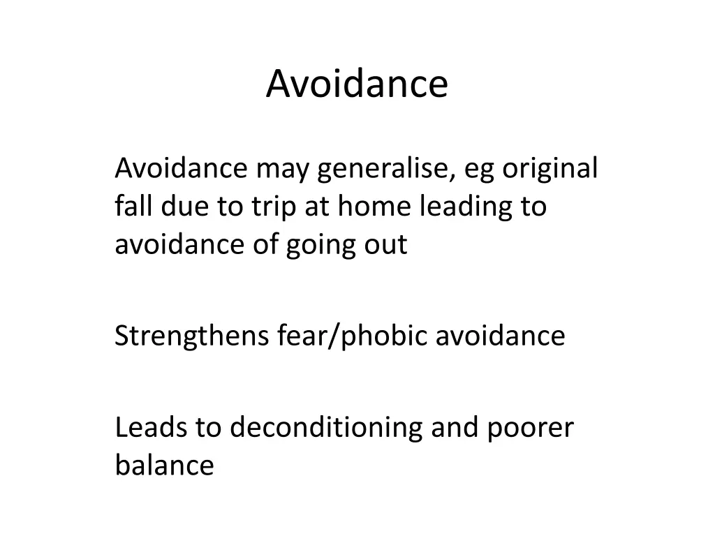 avoidance