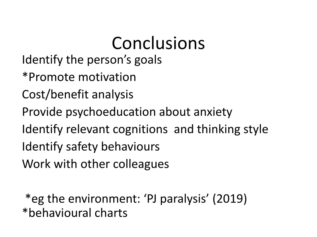 conclusions