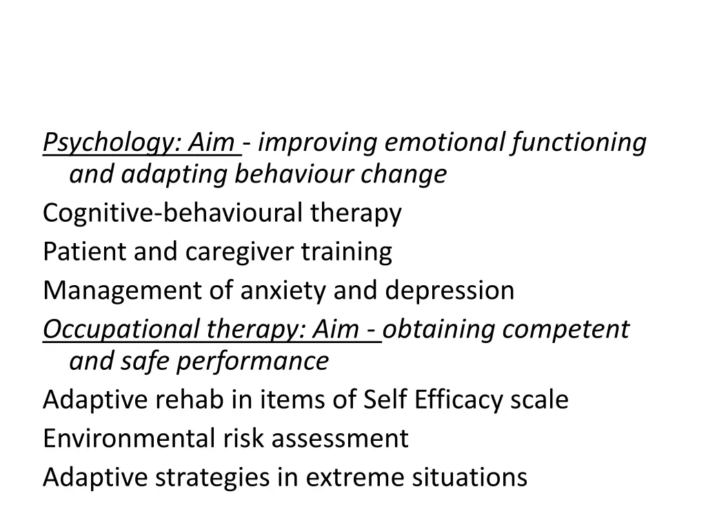 psychology aim improving emotional functioning