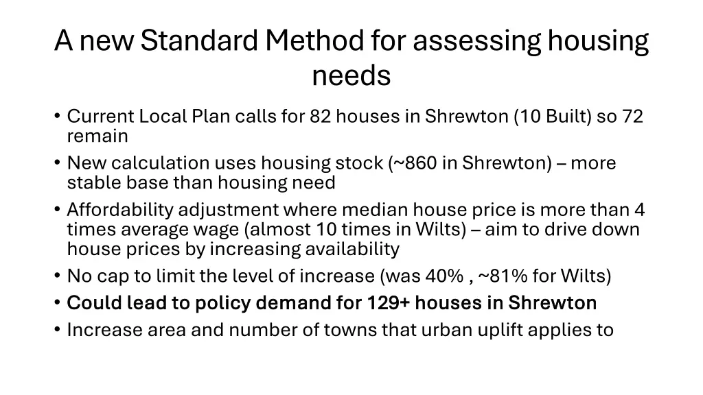 a new standard method for assessing housing needs
