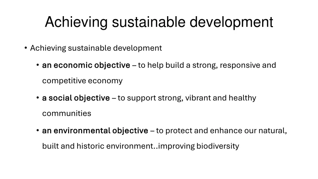 achieving sustainable development