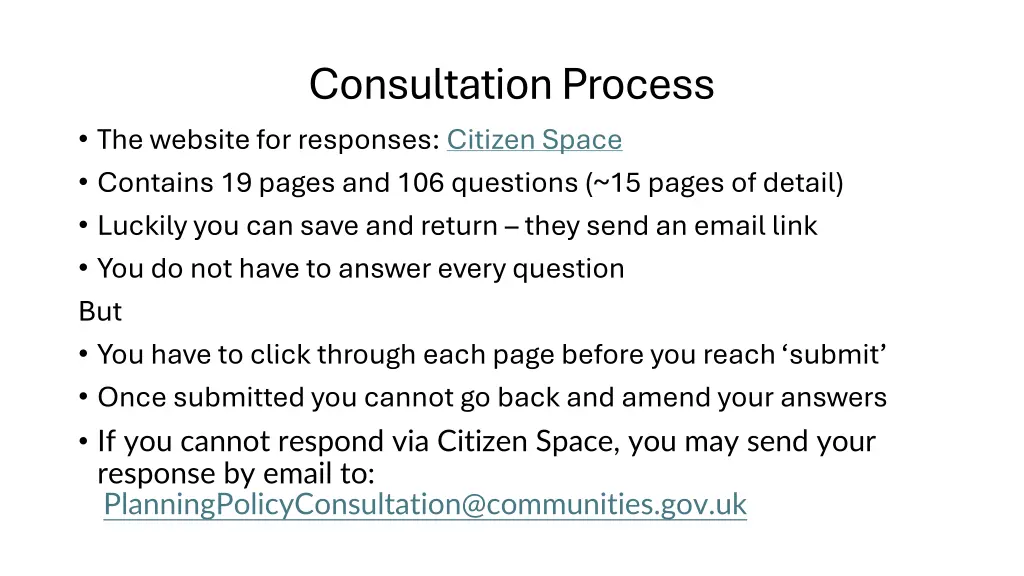 consultation process