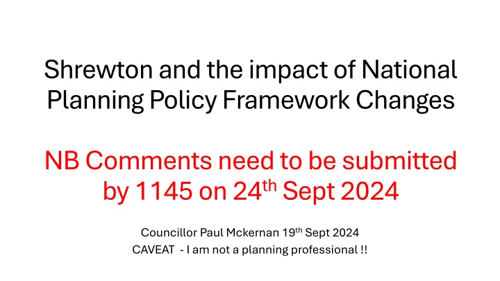 shrewton and the impact of national planning