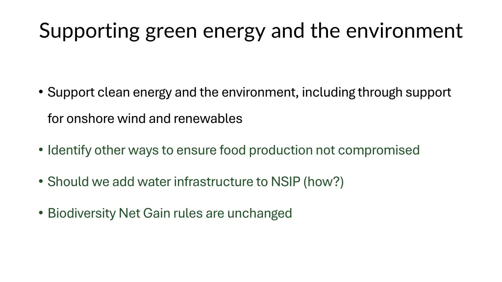 supporting green energy and the environment