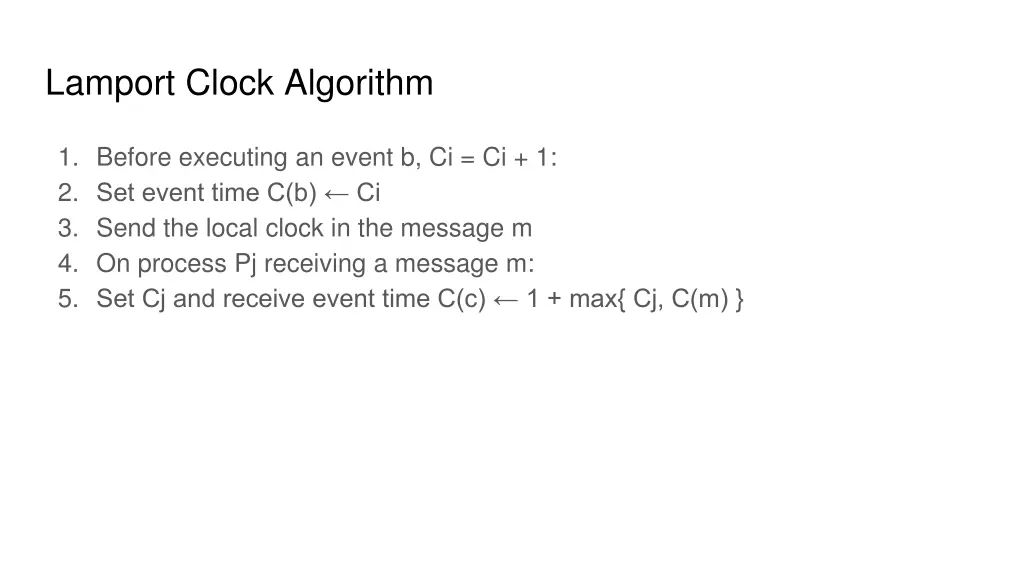 lamport clock algorithm