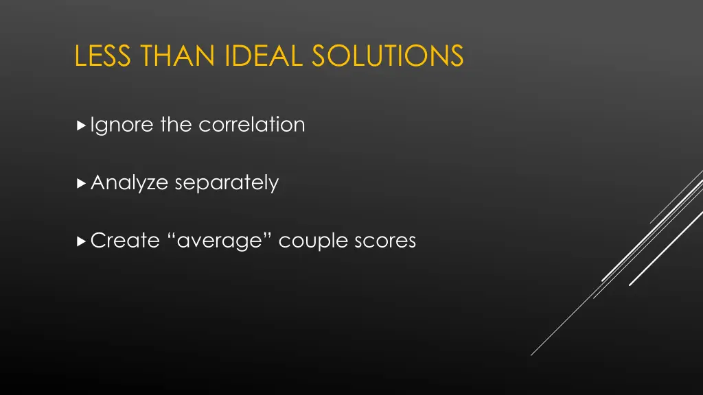 less than ideal solutions