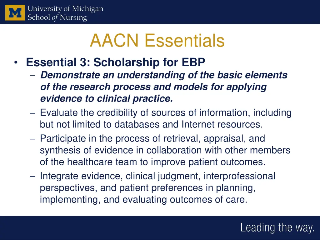 aacn essentials 1