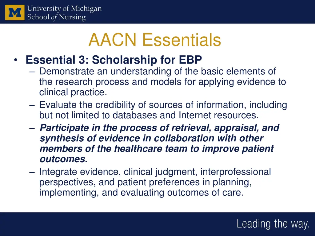 aacn essentials 3