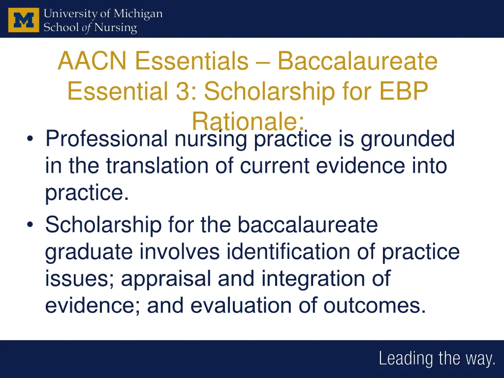aacn essentials baccalaureate essential