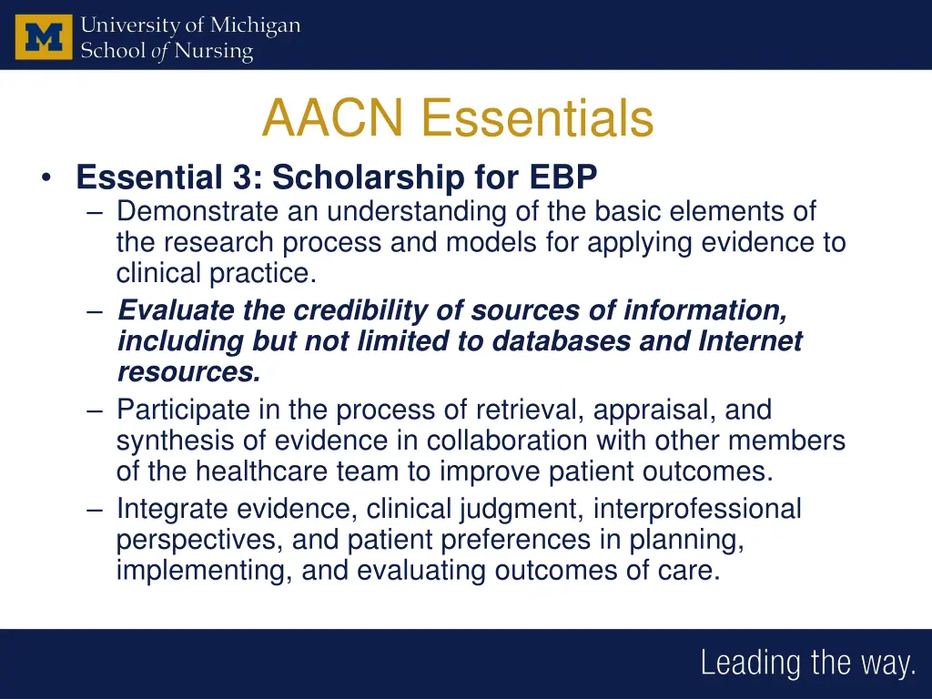 aacn essentials