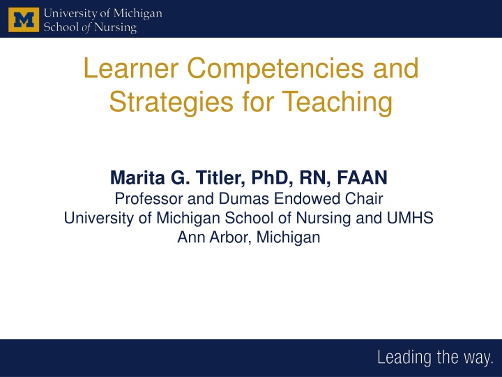 learner competencies and strategies for teaching