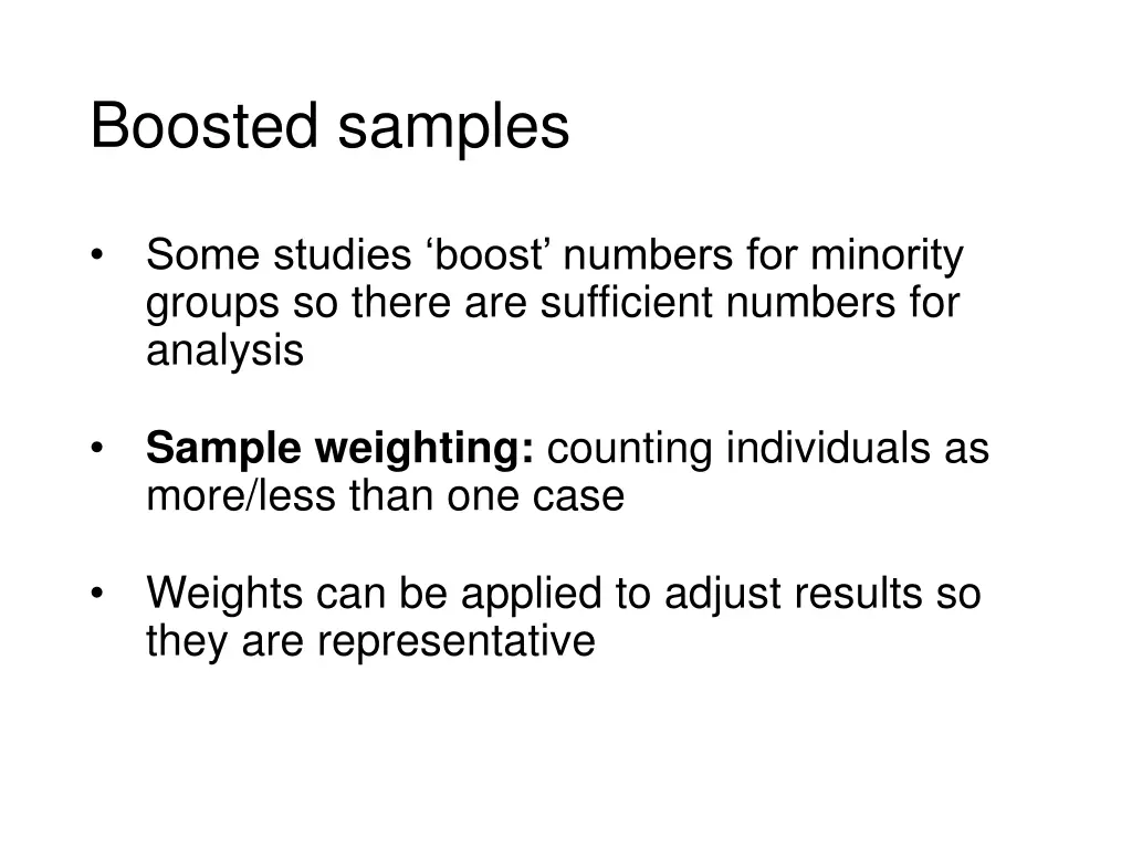 boosted samples
