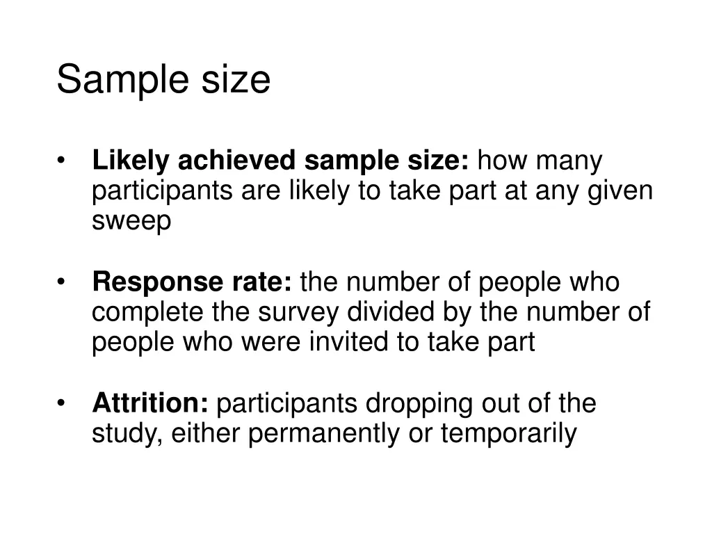 sample size