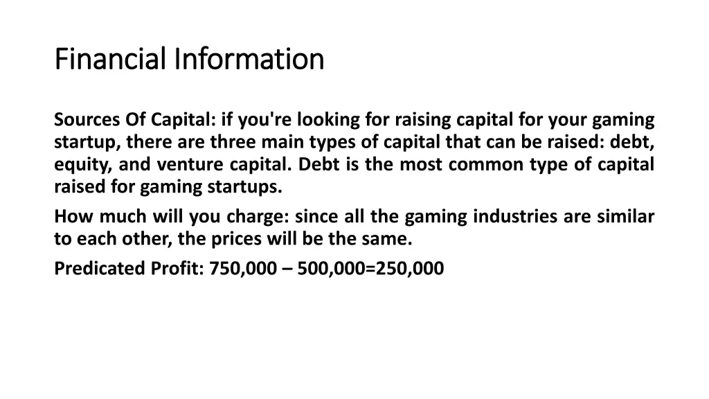 financial financial information information