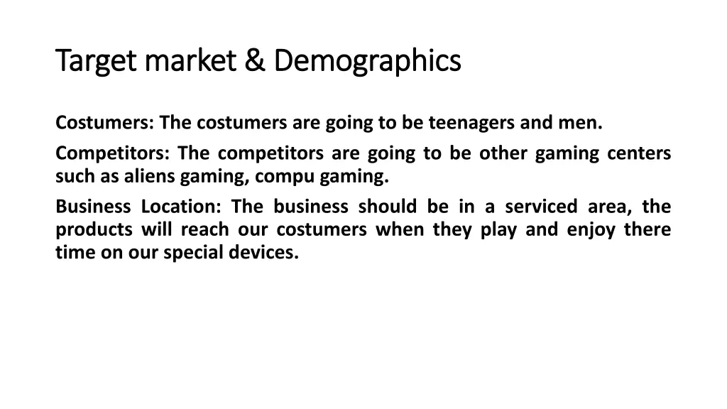 target market target market demographics