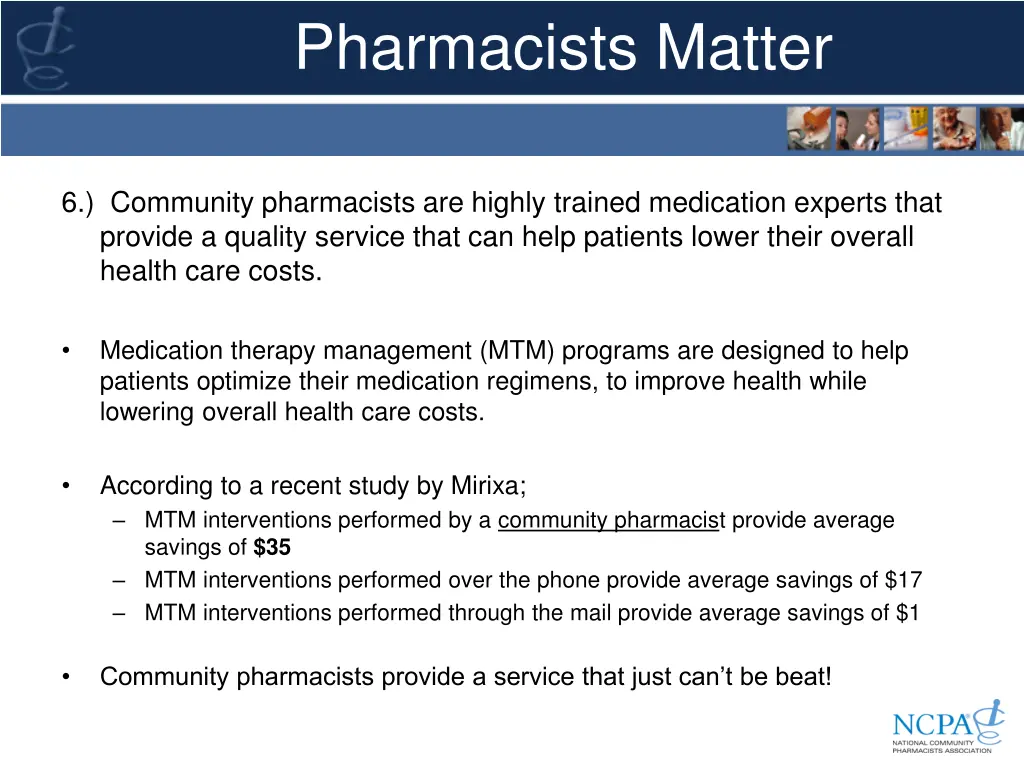 pharmacists matter