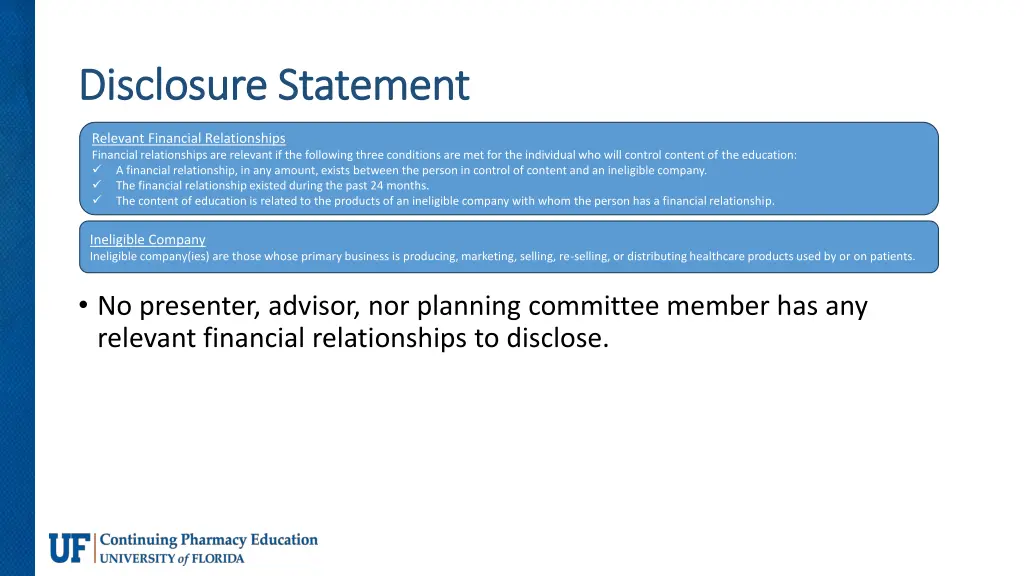 disclosure statement disclosure statement