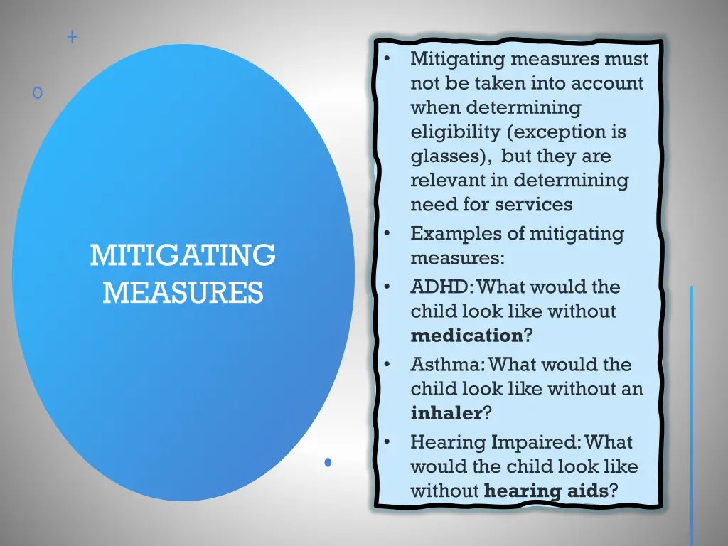 mitigating measures