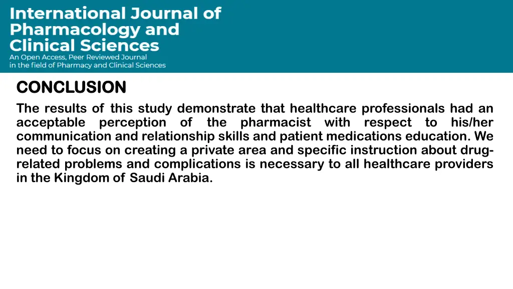 conclusion conclusion the results of this study